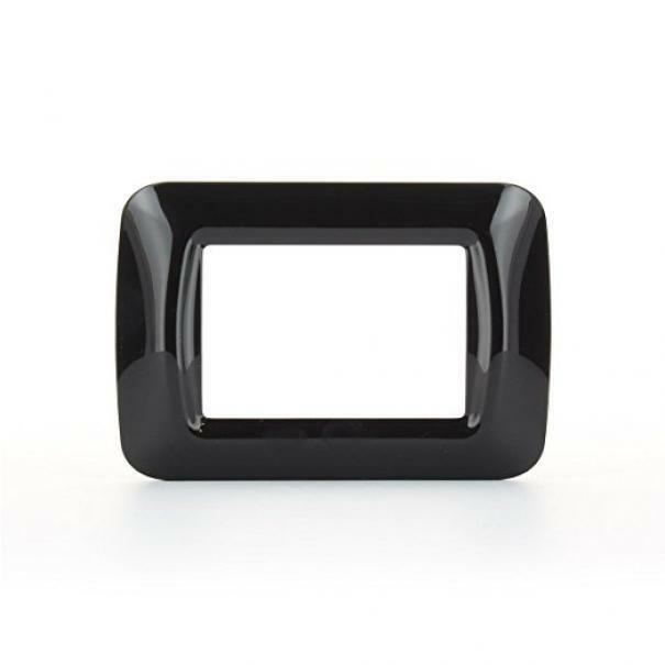 PLACCA COPRINTERRUTTORI NERO TONER 'SYSTEM' 3 posti - GEWISS