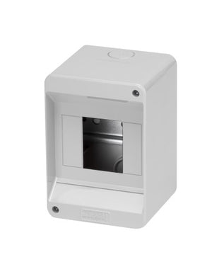 CENTRALINO DA PARETE C/BINARIO DIN 2 Mod. 130x45x85 mm - Grigio