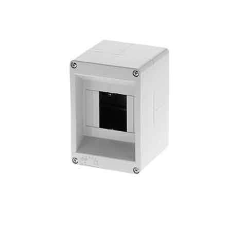 CENTRALINO DA PARETE C/BINARIO DIN 4 Mod. 130x90x85 mm - Grigio