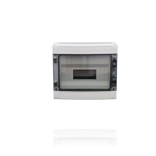 CENTRALINO DA PARETE C/PORTELLO IP65 8 Mod. 175x175x85 mm - Grigio