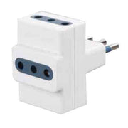 ADATTATORE TRIPLO 10A IDEAL STAR 2P+T- prese 10A 2P+T - IDEAL STAR