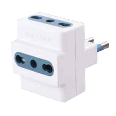 ADATTATORE TRIPLO 16A IDEAL STAR 2P+T- prese 10/16A 2P+T - IDEAL STAR