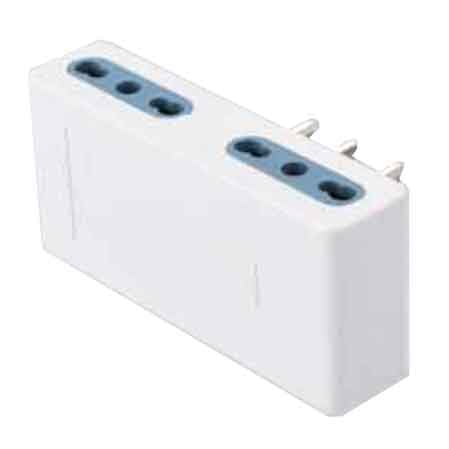 ADATTATORE QUADRUPLO 10A IDEAL STAR 2P+T- prese 10A 2P+T - IDEAL STAR