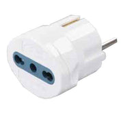 ADATTATORE SEMPLICE SCHUKO/BIVALENTE  10A IDEAL STAR spina schuko 10A 2P+T  - presa 10/16A 2P+T - IDEAL STAR