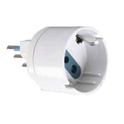 ADATTATORE SEMPLICE SCHUKO/BIVALENTE 10A IDEAL STAR spina 10A 2P+T  - presa 10A 2P+T - IDEAL STAR