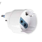ADATTATORE SEMPLICE SCHUKO/BIVALENTE 16A IDEAL STAR spina 16A 2P+T  - presa schuko 10A 2P+T - IDEAL STAR