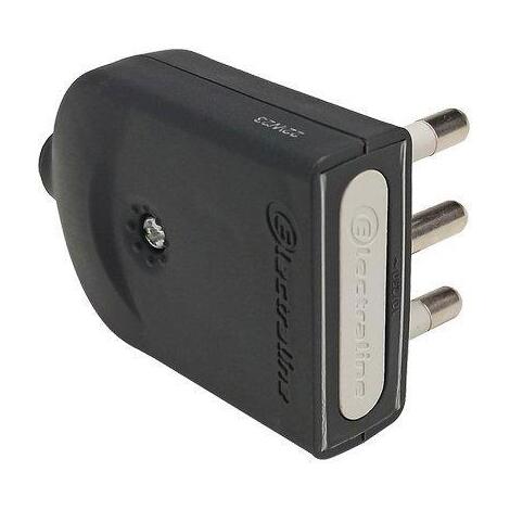 SPINA MOBILE ORIENTABILE 10A 2P+T - Grigio - ELECTRALINE