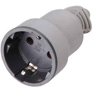 PRESA MOBILE SCHUKO 10A IN GOMMA 2P+T