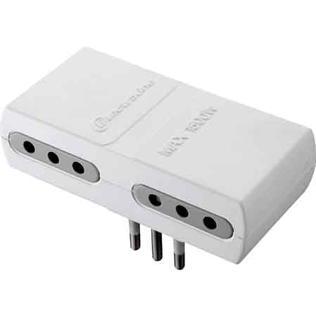 ADATTATORE QUADRUPLO 10A 2P+T presa 10A 2P+T