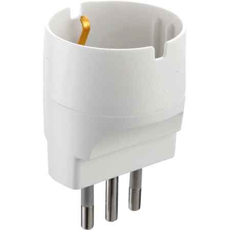 ADATTATORE SEMPLICE SCHUKO 16A 2P+T - presa 10A 2P+T - ELECTRALINE