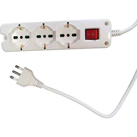 MULTIPRESA COMPATTA CON INTERRUTTORE IDEAL STAR 9 vie (3+6) - IDEAL STAR