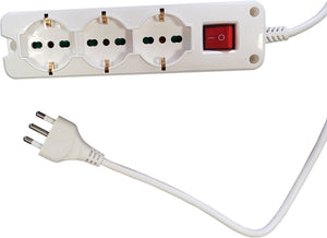 MULTIPRESA COMPATTA CON INTERRUTTORE IDEAL STAR 9 vie (3+6) - IDEAL STAR