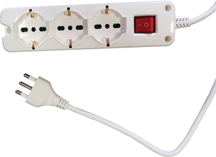 MULTIPRESA COMPATTA CON INTERRUTTORE IDEAL STAR 9 vie (3+6) - IDEAL STAR