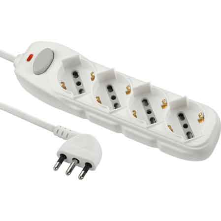 MULTIPRESA CON INTERRUTTORE 4 posti - ELECTRALINE