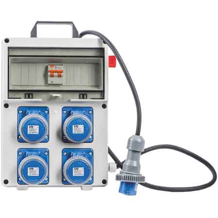 QUADRO DI DISTRIBUZIONE 220V C/PULSANTE DI EMERGENZA cm 25,5x12,5x35,5h