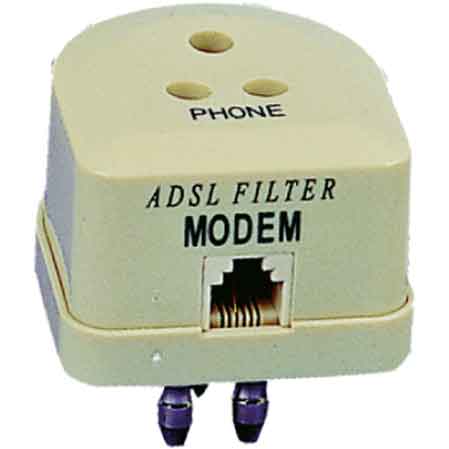 SPINA/PRESA TELEFONICA TRIPOLARE CON FILTRO ADSL