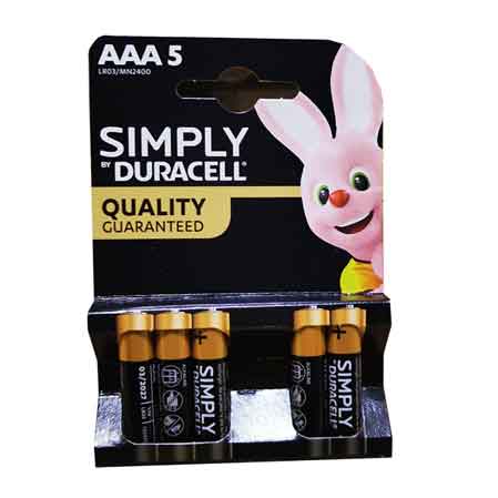 PILE 'SIMPLY' MINISTILO Blister 5 Pezzi - 10 confezioni- DURACELL