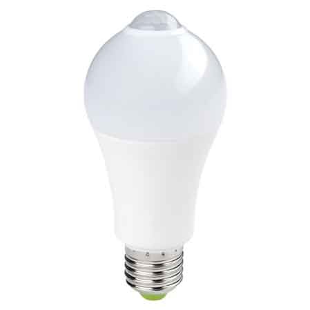 LAMPADA A LED MOD. 'GOCCIA' CON SENSORE DI MOVIMENTO 7W - E27 - 560Lm - 6000K