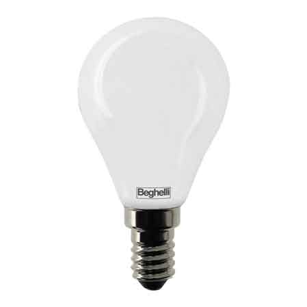 LAMPADA A SFERA MOD. 'SFERA' TUTTOVETRO E14 BEGHELLI 4W - 460Lm - 3000K - BEGHELLI