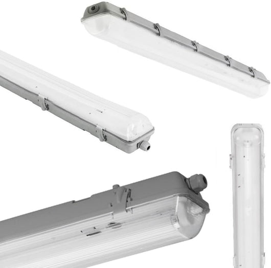 PLAFONIERA PER TUBI LED 'T8' 60 cm - 2 posti