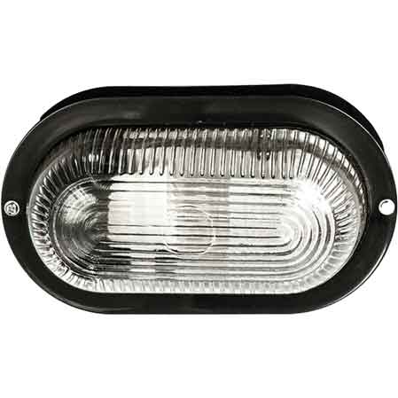 PLAFONIERA OVALE 'EFESTO' Colore Nero