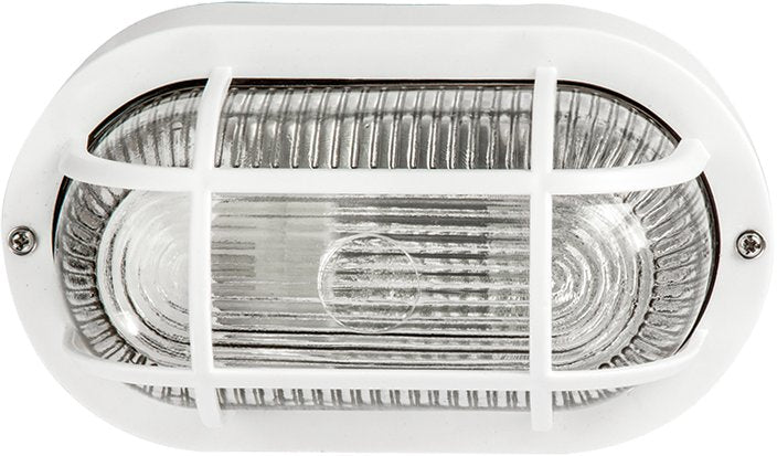 PLAFONIERA OVALE 'EFESTO' CON GRIGLIA Colore Bianco