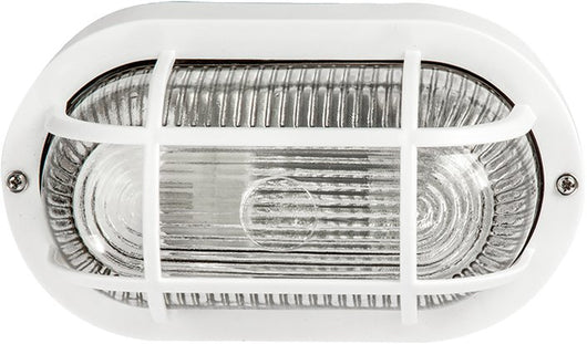 PLAFONIERA OVALE 'EFESTO' CON GRIGLIA Colore Bianco