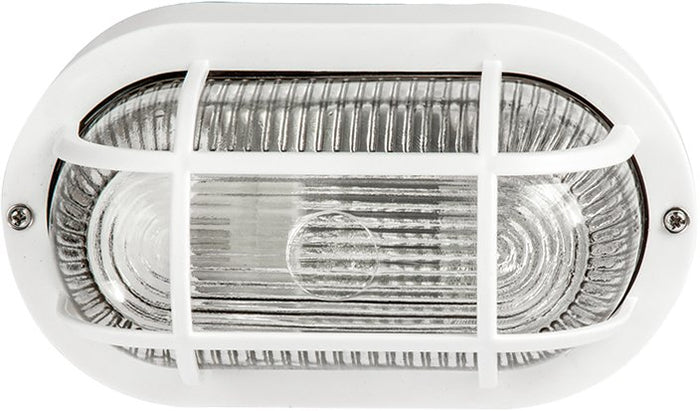 PLAFONIERA OVALE 'EFESTO' CON GRIGLIA Colore Bianco