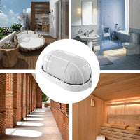 PLAFONIERA OVALE 'EFESTO' CON GRIGLIA Colore Bianco