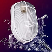 PLAFONIERA OVALE 'EFESTO' CON GRIGLIA Colore Bianco