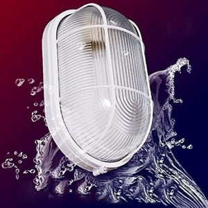 PLAFONIERA OVALE 'EFESTO' CON GRIGLIA Colore Bianco