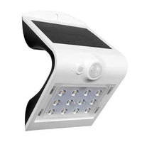 APPLIQUE A LED CON PANNELLO SOLARE E SENSORE 'ARCADIA' 3W - 200Lm - 6000K - Colore Nero