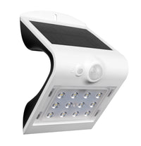 APPLIQUE A LED CON PANNELLO SOLARE E SENSORE 'ARCADIA' 3W - 200Lm - 6000K - Colore Nero