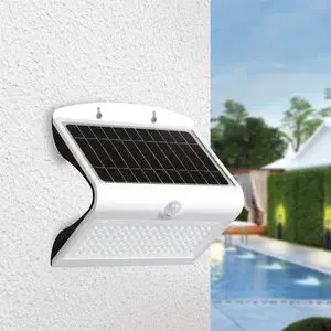 APPLIQUE A LED CON PANNELLO SOLARE E SENSORE 'ARCADIA' 3W - 200Lm - 6000K - Colore Nero