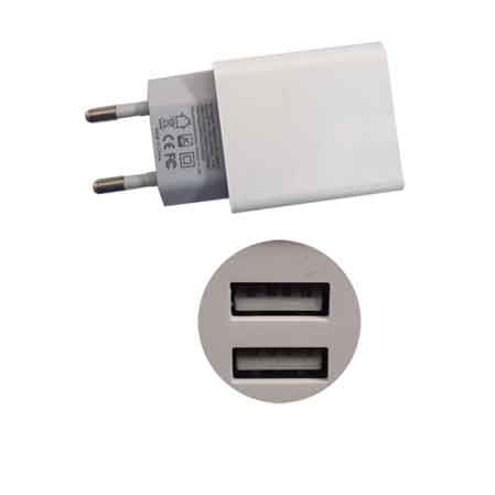 CARICATORE USB DA PARETE 2,4A - 2 USB