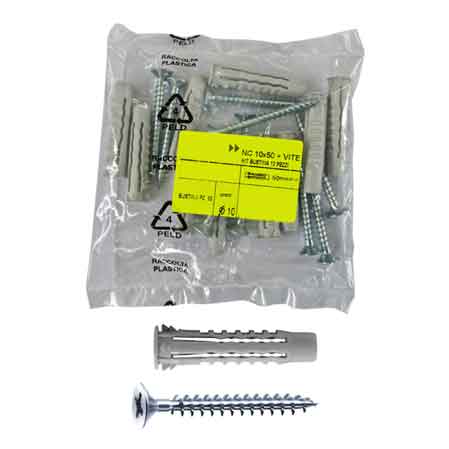 TASSELLO NCV IN BUSTA Ø  8x40 + vite 5,0x45 - conf. 10 pezzi - TECFI