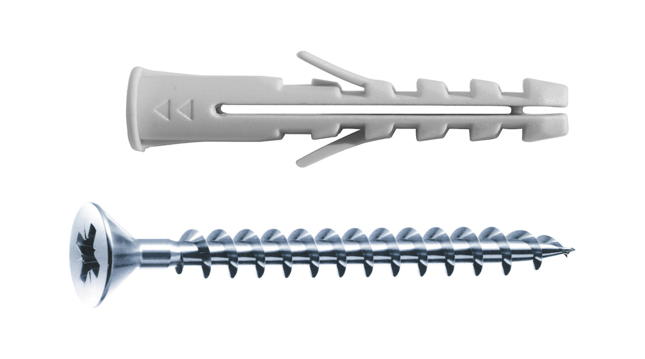 TASSELLO CON VITE E BORDO 'AX05' Ø 8x40 mm - vite 5x50 mm - 50 pezzi- TECFI