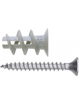 TASSELLO AUTOFORANTE CON VITE PER CARTONGESSO 'SPV' 6x37 mm - vite 4x30 - 100 pezzi- TECFI