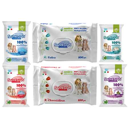 SALVIETTE UMIDIFICATE PER CANI E GATTI 30x20 cm Bergamotto - Conf. 35 pezzi - FRONTLINE