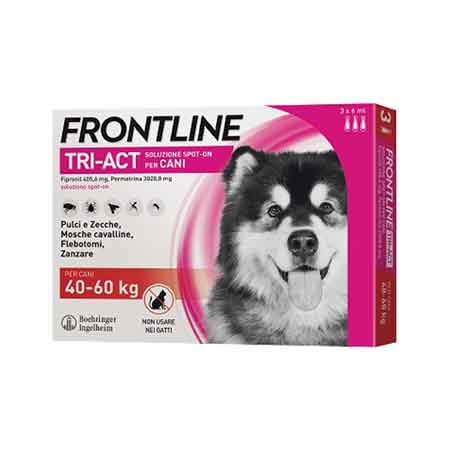 ANTIPARASSITARIO 'TRI-ACT' FRONTLINE cani 10/20 kg - 3 pipette - FRONTLINE