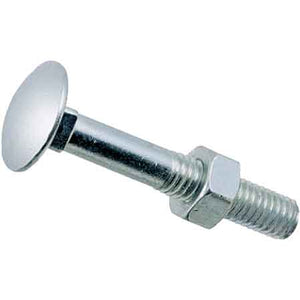 VITE TESTA TONDA QUADRO SOTTOTESTA E DADO M5x45 - 200 pezzi