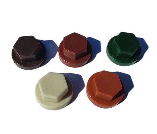 CAPPUCCIO PER VITI ESAGONALI 10 mm - Rosso Siena - 100 pezzi