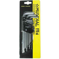 SERIE CHIAVI MASCHIO ESAGONALE MUNDIAL ESTREMITA' SFERICA 9 pezzi (1,5÷10 mm) - MUNDIAL