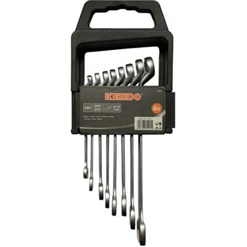 SERIE CHIAVI COMBINATE CON SUPPORTO KENDO 8 PEZZI Contenuto 8-19 mm - KENDO