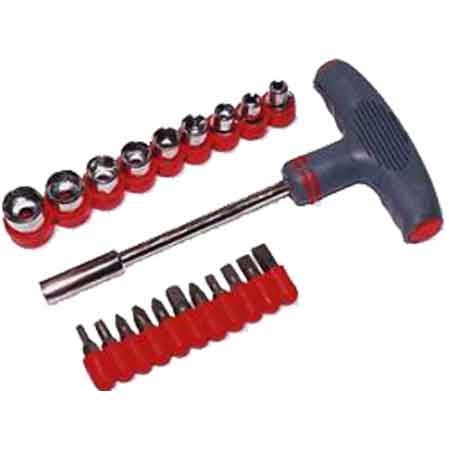 PORTA INSERTI E BUSSOLE A 'T' 22 pezzi