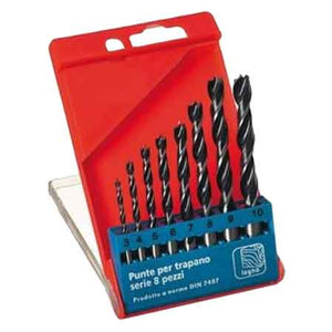 SERIE PUNTE PER LEGNO 8 pezzi - 3÷10 mm
