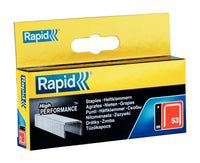 GRAFFE PER FISSATRICE MANUALE n° 53 Per codice 0496602 - H. 6 mm - confezione 5000 pezzi - RAPID