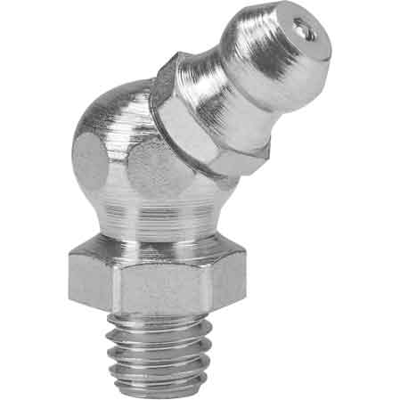 INGRASSATORE TIPO HYDRAULIK A 45  ° 'BLISTER' M6x1 - 10 pezzi- PRESSOL