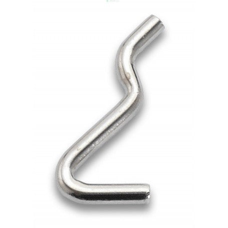 GANCIO PER PANNELLO FORATO TIPO 'N.2' 15x42 mm - 200 pezzi