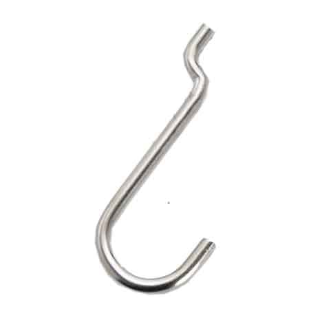 GANCIO PER PANNELLO FORATO TIPO 'N.4' 22x53 mm - 200 pezzi